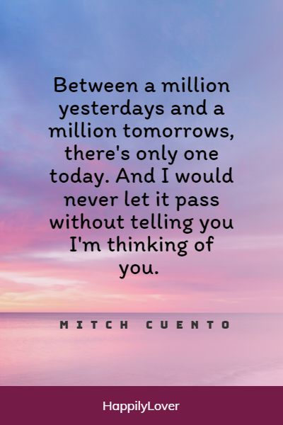 romantic thinking of you quotes