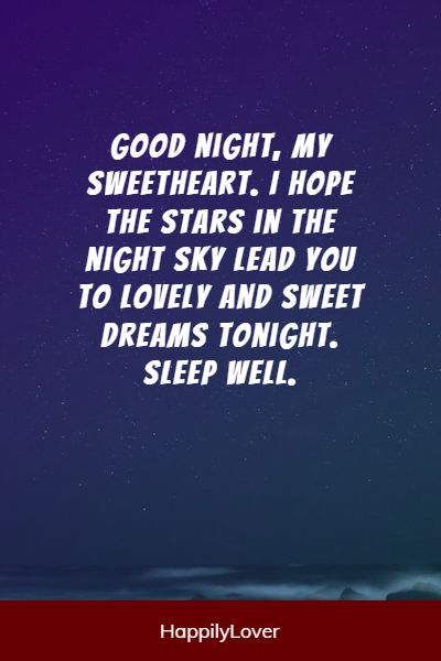 good night sleep well darling