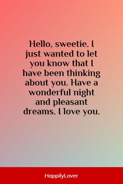 sweetest good night message for her
