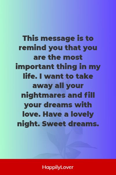sweet good night love messages for him