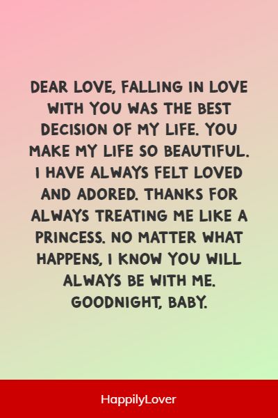 heartfelt goodnight love paragraphs for him