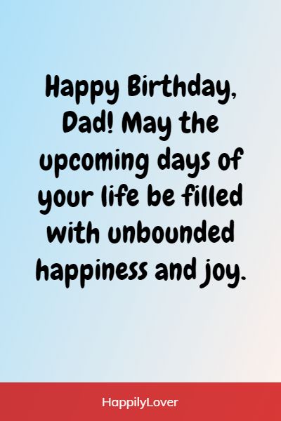 birthday message for dad