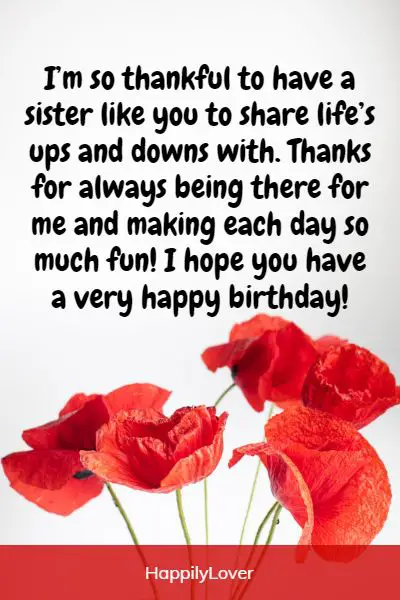 birthday wishes to my sister