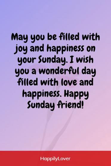 happy sunday message to a friend