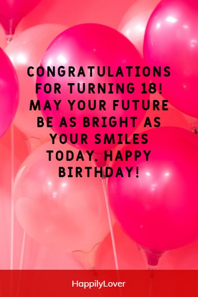 18th birthday wishes