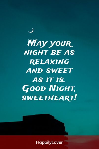cute good night message