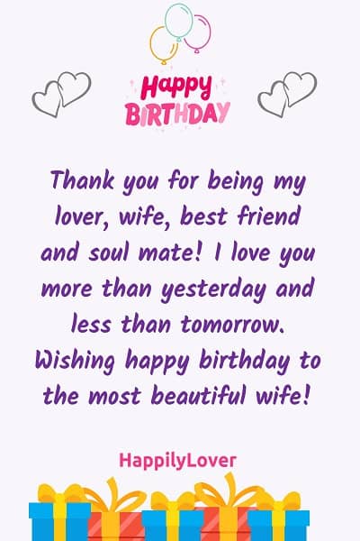 happy birthday message to my wife