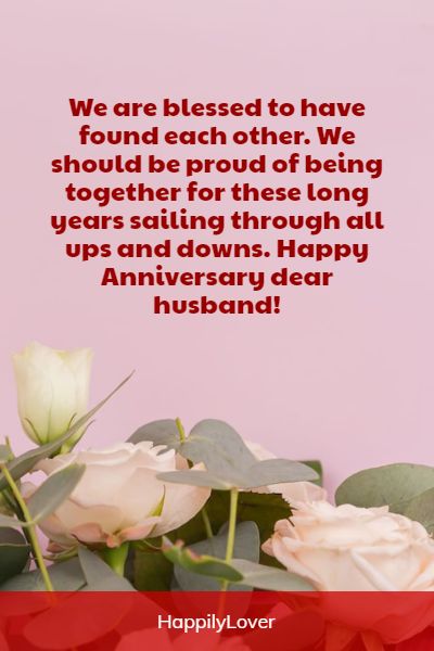 romantic happy anniversary husband wishes