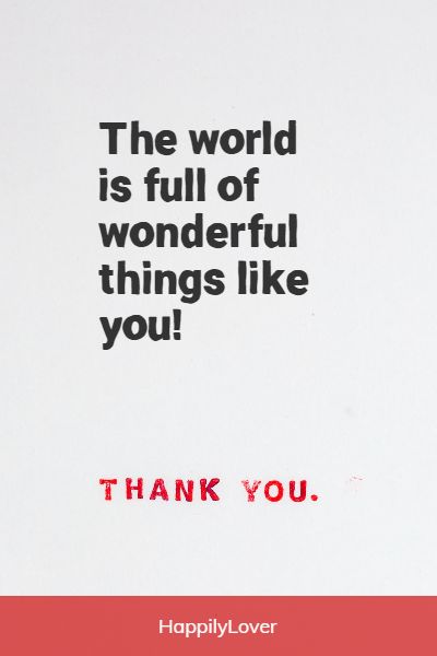 thank you words