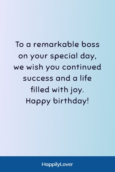 185+ Best Birthday Wishes for Boss: Creative Messages - Happily Lover