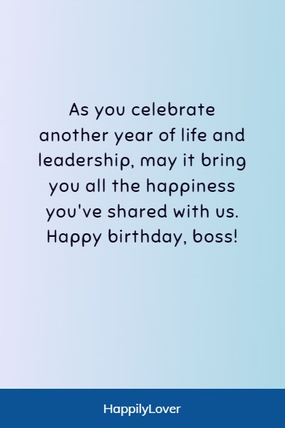 birthday wish to boss