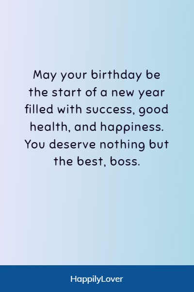 birthday wishes to boss from employees