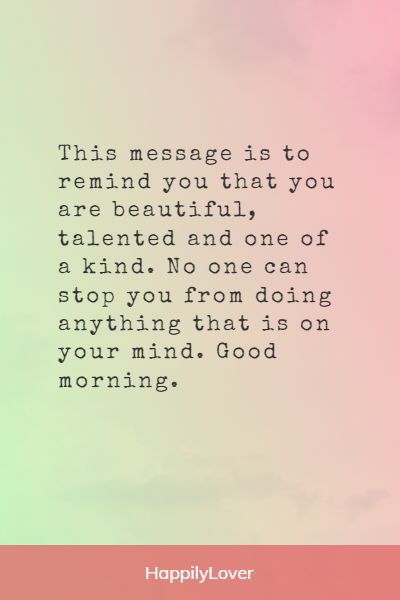 encouraging good morning message