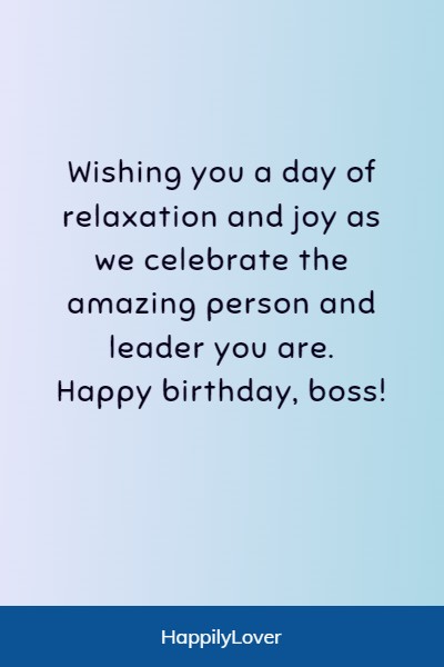 happy birthday to my boss