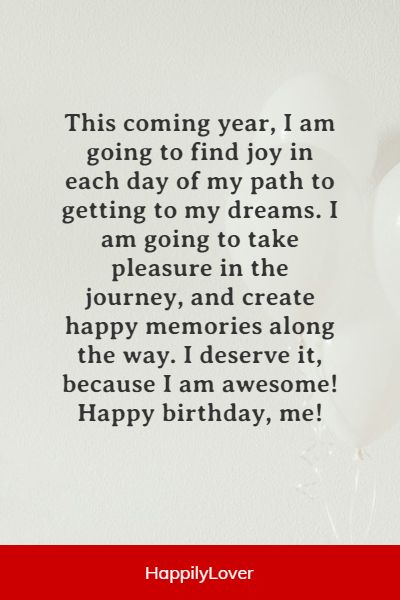 inspirational birthday message to myself
