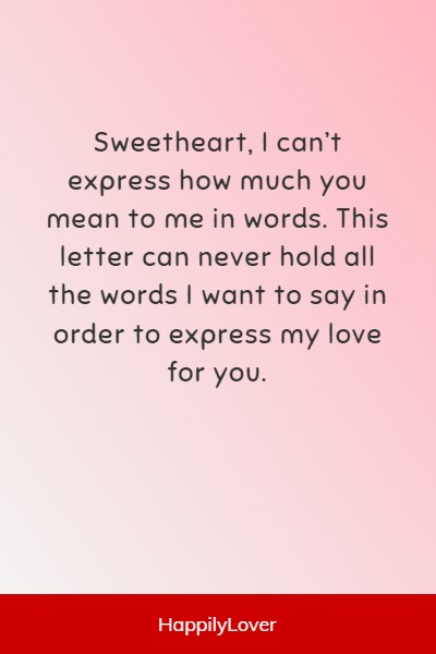 love letter to her