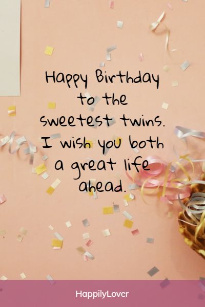sweet happy birthday twins