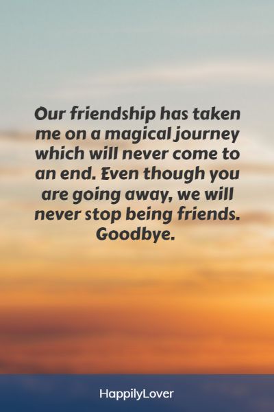 heartfelt goodbye friends