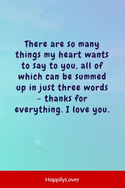 special thank you love quotes for him