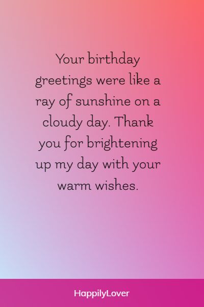 birthday thank you quotes