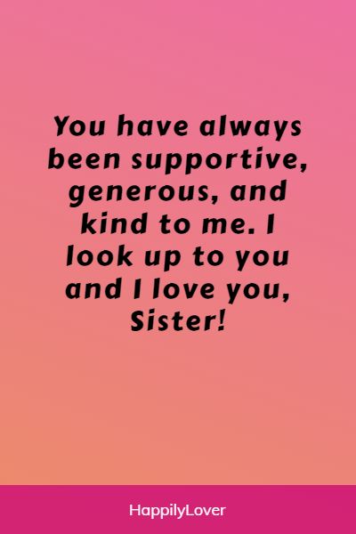 i love you sister