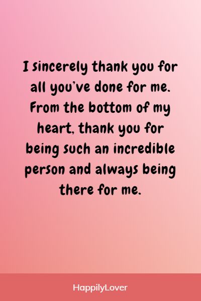 heartfelt thank you for all you do