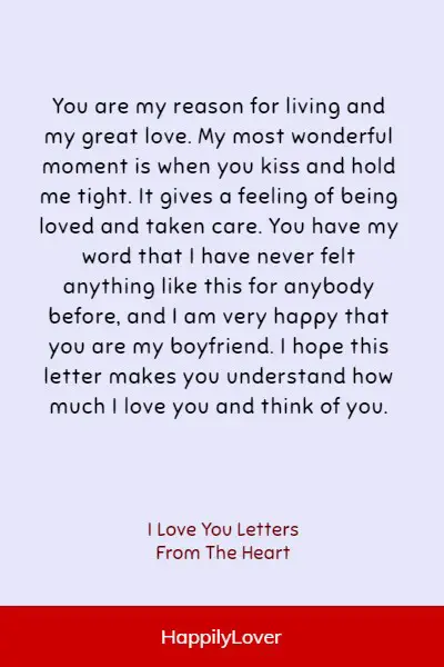 love letter for boyfriend