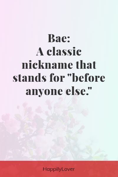 nicknames for boyfriend