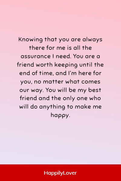 paragraph for best friend to make her feel special