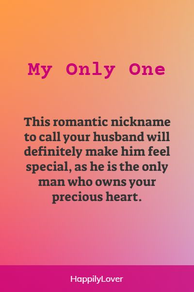 names for husband