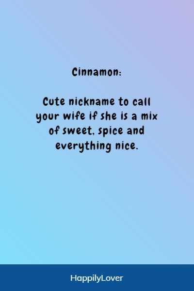 nicknames for wife