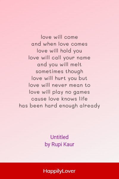 shortest love poems