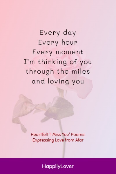 I miss you poems