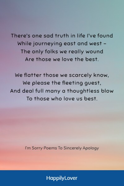 best I am sorry poems