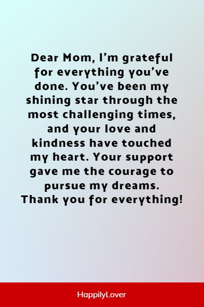 emotional letter to mom