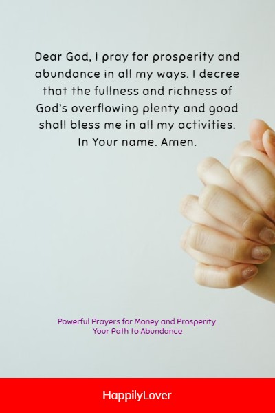 money prayers for financial breakthrough