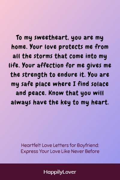 romantic love letter for boyfriend