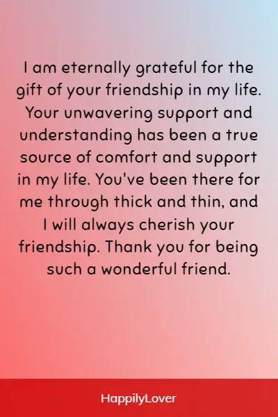 sweet thank you for being a friend