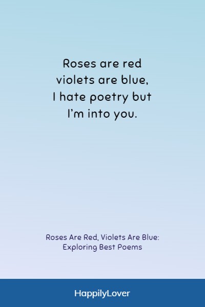 amusing roses are red violets are blue poems