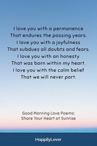 beautiful good morning poems