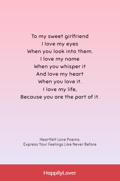 beautiful love poems for girlfriend