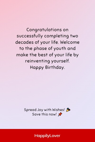 beautiful ways to say happy 21st birthday