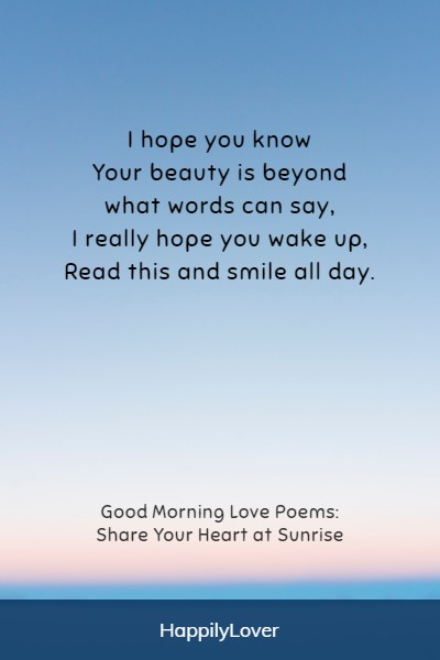 best good morning poems