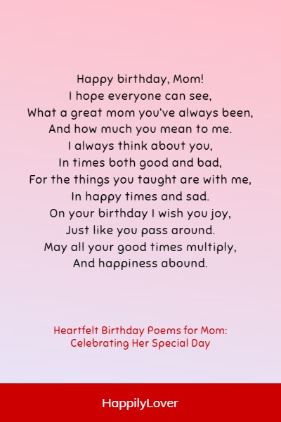 birthday poems for mom