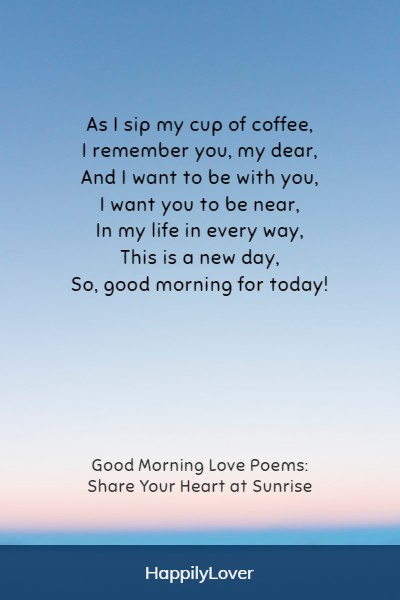 cute good morning poems