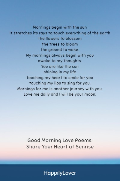 emotional good morning poems