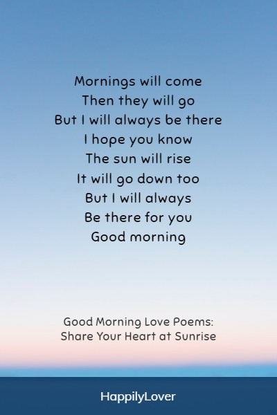good morning poems for sweetheart
