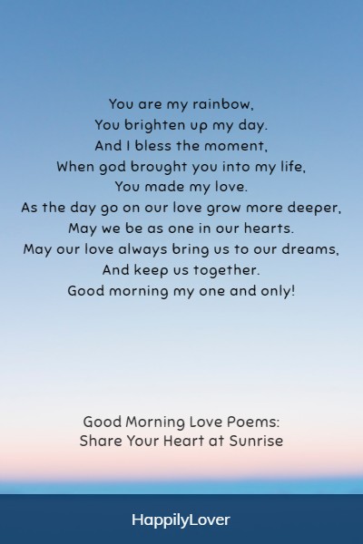 good morning poems for your soulmate