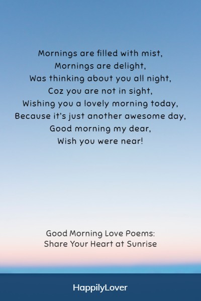 good morning poems