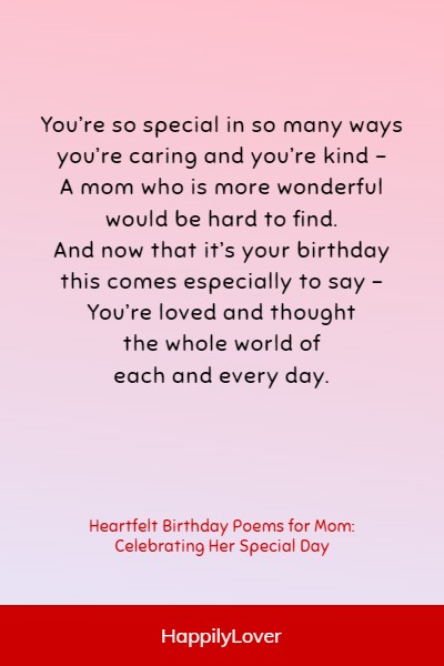 happy birthday mom poems